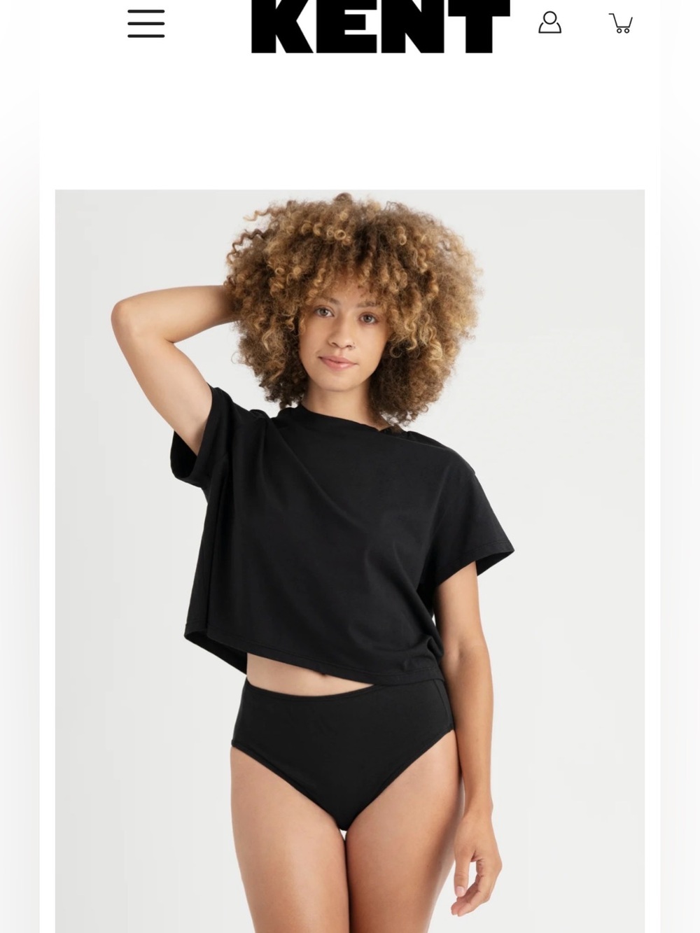 KENT Black High-Waist Brief